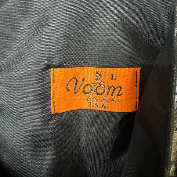 Voom by Joy Han Black Metallic Puff Sleeve Asymmetrical Neck Mini Cocktail Dress - Picture 6 of 8